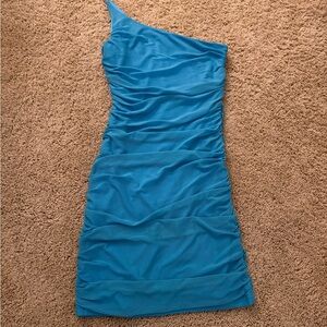 Princess Polly Vibrant Blue One-Shoulder Dress